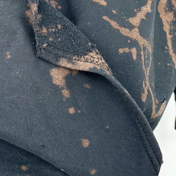 ECU Pirates Custom Upcycled Bleach Distressed Hoodie Size XL - Picture 3 of 8